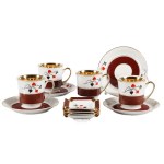 Ćmielów Porcelain Factory, second half of the 20th century; coffee bridge set, 1930s