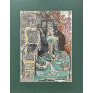 Pablo Picasso (1881–1973), Jacqueline v zelených šatech, 1961