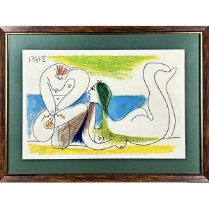 Pablo Picasso (1881–1973), zo série „Le Déjeuner sur l'herbe“ (Obedy na tráve), Variácie na tému „Raňajky na tráve“, 1962