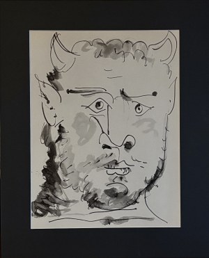 Pablo Picasso (1881-1973), Picasso, jako Faun z cyklu 40 dessins de Picasso en marge du Buffon, 1957