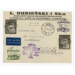 Flight from Warsaw to Lviv to Jerusalem, April 5, 1937. Airmail letter from Lviv to Haifa ((101)