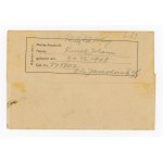 Letter from the Jawischowitz (Jawiszowice) Labor Camp, a subcamp of KL Auschwitz. Rarity (107)