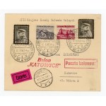 8th National Free Balloon Competition in Toruń, 1936; letter sent by the "Katowice" balloon (158)