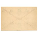 Łęczyca, set of 10 stamps on an envelope, with a local overprint, 1918 (304)