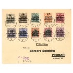 Reprint edition on GGW 1918 stamps. Set of 10 stamps on a sheet (305)