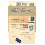Poland, 1930–1950, airmail. Set of airmail letters, 4 pieces total. (503)