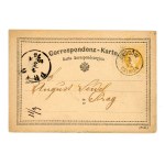 Postcard from Głogów in Galicia to Prague, 1875 (514)