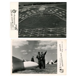 Zawody Szybowcowe, Leszno 1954 r. Zestaw dwóch kart (522)
