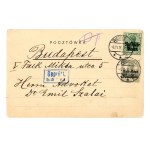 Postcard—E. Wende Bookstore letterhead, 1916. Sent from Warsaw to Budapest (523)