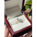 A one-of-a-kind gold ring with two lab-grown diamonds totaling 2.19 ct, both of very high clarity (VVS)