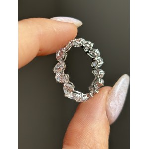 Unikatowy pierścionek z diamentami lab 3.32 ct Bardzo wysokiej czystości VVS-VS