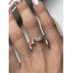Gold ring with 2.18 ct lab-grown diamonds, High Clarity (VS)