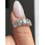 Pierścionek z 5 diamentami lab 2.92 ct Bardzo wysokiej czystości VVS-VS