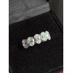 Pierścionek z 5 diamentami lab 2.92 ct Bardzo wysokiej czystości VVS-VS