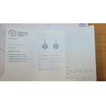 18-karat gold earrings weighing 12.69 g, with a total carat weight of 4.75 ct for the natural diamonds (148). IGI certificate.