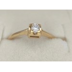 Gold Ring with a Natural Diamond vs. Gross Price: $578 USD