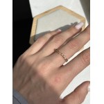 Gold ring with natural diamonds, 0.57 ct, IGI certificate