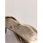Orno set: nose ring and earrings with calcite, 800 silver