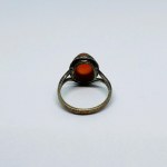 Vintage silver ring with carnelian