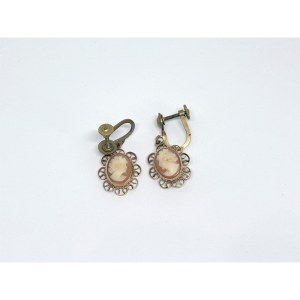 Gold Clips with a Cameo