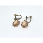 Gold Clips with a Cameo
