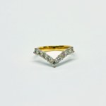Gold Ring with 0.5-Carat Diamonds