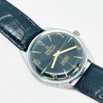 Herrenuhr Atlantic Worldmaster mit schwarzem Zifferblatt, 38 mm
