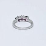 Silver ring with pink topaz