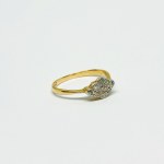 Belle Epoque Gold Ring with 0.18 Ct Diamonds