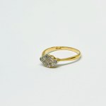 Belle Epoque Gold Ring with 0.18 Ct Diamonds