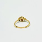 Belle Epoque Gold Ring with 0.18 Ct Diamonds