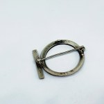 Silver brooch necklace with marcasites