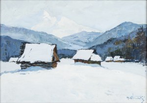 Michał Stańko (1901-1969), Zimowy pejzaż podhalański z okolic Zakopanego, lata 50./60. XX w.