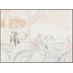 Wojciech Weiss (1875–1950), Nice. In a café, 1920s–1930s