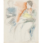 Artur Markowicz (1872–1934), Encounter (Conversation) [page from a sketchbook], 1913