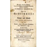 Antique book, 1791, by Eberhard Heinrich Fischer: Albertus Magnus II, Magic and the Occult