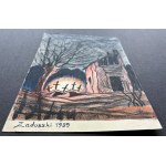 Cartolina dipinta a mano. Serie: Cartoline artistiche di Samopomoc del 1940. Varsavia.