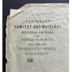 COMITATO CENTRALE CIVILE DEL REGNO DI POLONIA. COMMISSIONE ONORARIA presso la sezione del DISTRETTO DEL CAUCASO. KISŁOWODSK. Russia [191?]