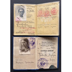 VARSAVIA. Due tesserini scolastici [1929/39]