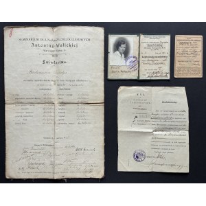 Zestaw dokumentów. Zenobja Podczaska. Warszawa-Łódź [1908-1949]