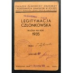 [Tipografia] Set di tesserini identificativi - Julian Podczaski [compositore]. Sindacato dei tipografi. Varsavia [1908-1949]