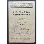 [Tipografia] Set di tesserini identificativi - Julian Podczaski [compositore]. Sindacato dei tipografi. Varsavia [1908-1949]
