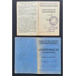 [Tipografia] Set di tesserini identificativi - Julian Podczaski [compositore]. Sindacato dei tipografi. Varsavia [1908-1949]