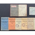 [Tipografia] Set di tesserini identificativi - Julian Podczaski [compositore]. Sindacato dei tipografi. Varsavia [1908-1949]