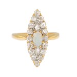 Marquise-cut ring, 19th/20th century