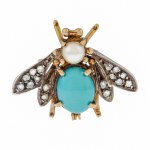 A fly-shaped brooch, mid-20th century