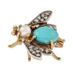 A fly-shaped brooch, mid-20th century