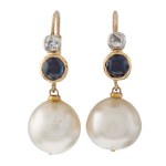 Earrings, first half of the 20th century