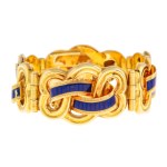 Bracelet with a ribbon motif, France, mid-20th century
