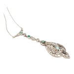 Floral-motif necklace, early 20th century